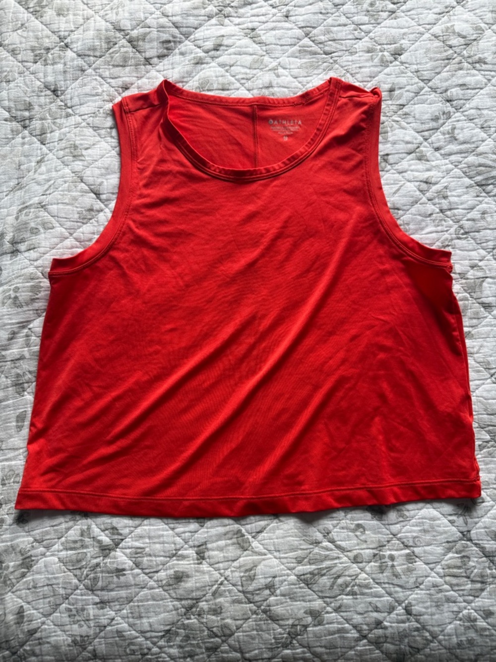 Athleta Bright Red Relaxed Crop Tank